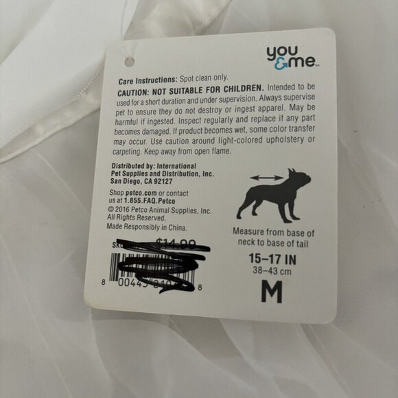 You & Me Dog Wedding Dress & Veil Size M NWT - Picture 2 of 3